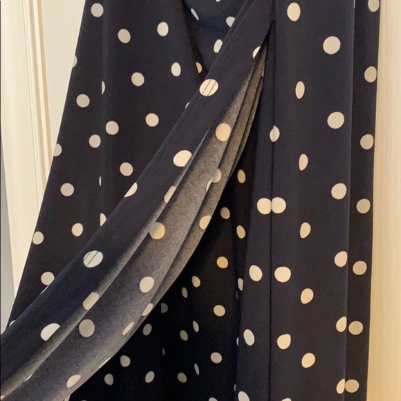 Lauren by Ralph Lauren navy polka dot dress - Picture 6 of 7